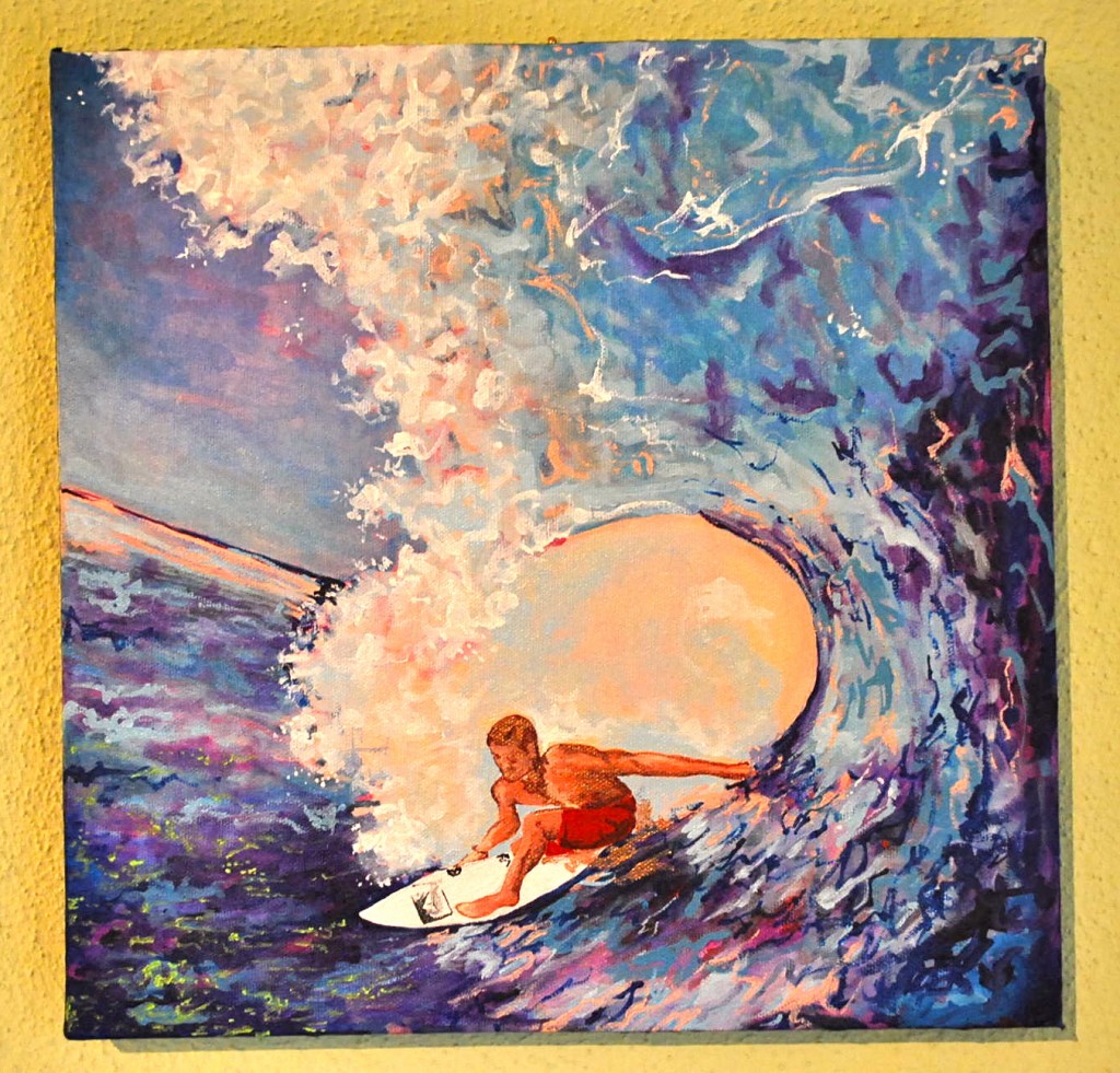 Surfer on a Wave Painting