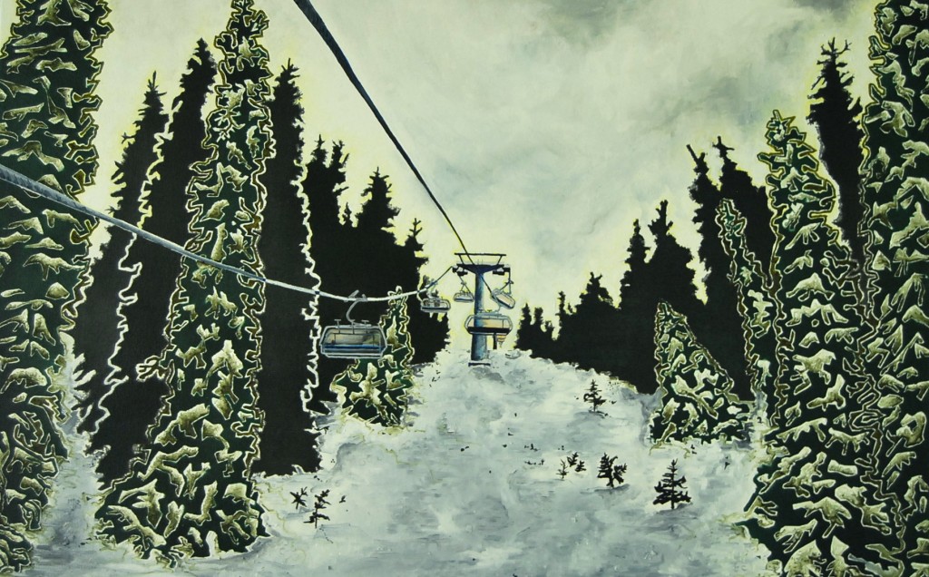 Chair Lift Painting